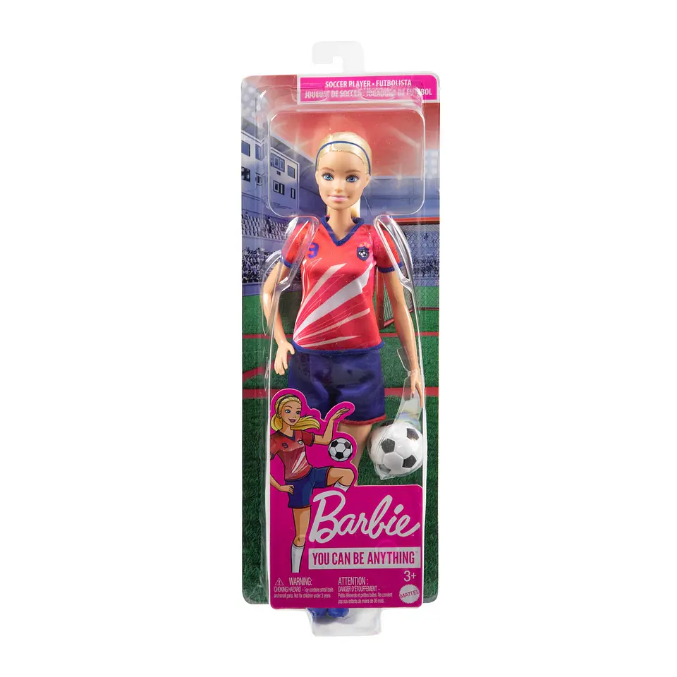 Lat Brb Soccer Doll 3 (Barbie Red Shirt)-O/S Mattel Hcn17 3