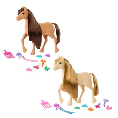 BARBIE SET DE JUEGO PONY PEINADOS DIVERTIDOS SORPRESA MATTEL HXJ29