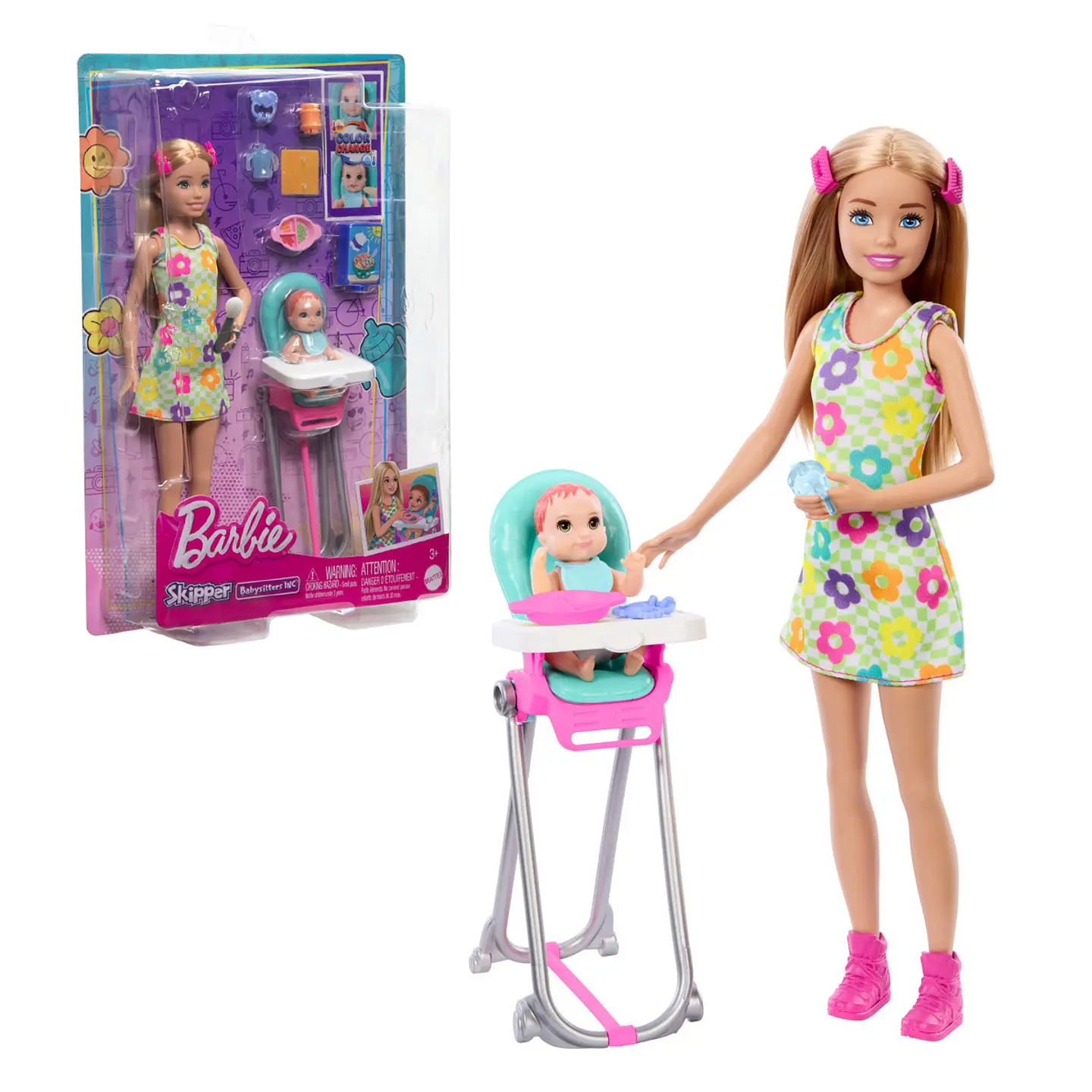 BARBIE SKIPPER HORA DESAYUNO CON BEBÉ MATTEL HTK35 1