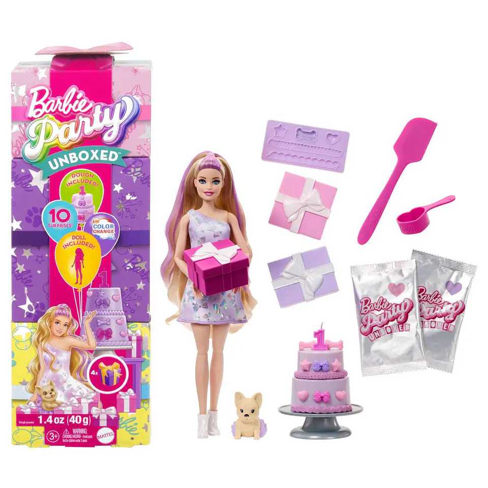 Barbie Party Surprise Pet Birthday Series Asst Mattel Jfg68 1