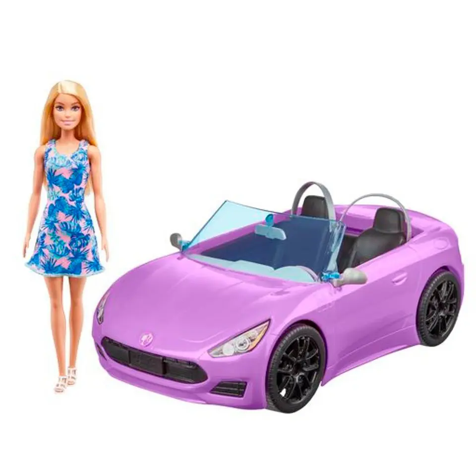 BARBIE DOLL + CONVERTIBLE CAUCASIAN MATTEL HBY29 2
