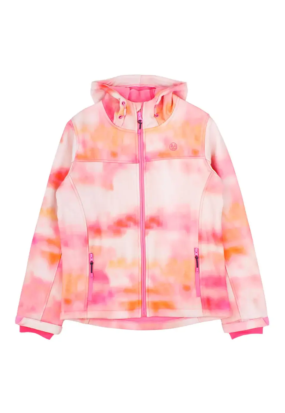 Chaqueta Niña Full Zipper Con Gorro Softshell Ficcustex Ficcus Tex 2520573 Rosado 1