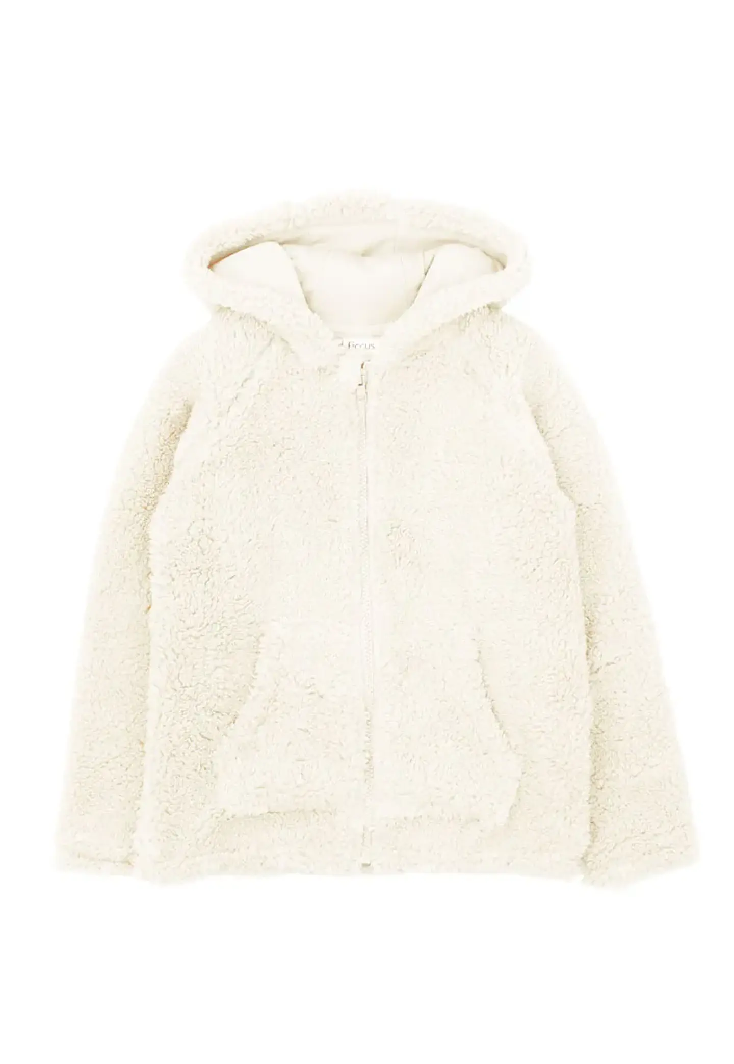 Chaqueta Niña Full Zipper Con Gorro Piel Day To Day Ficcus 2520773 Crudo 1