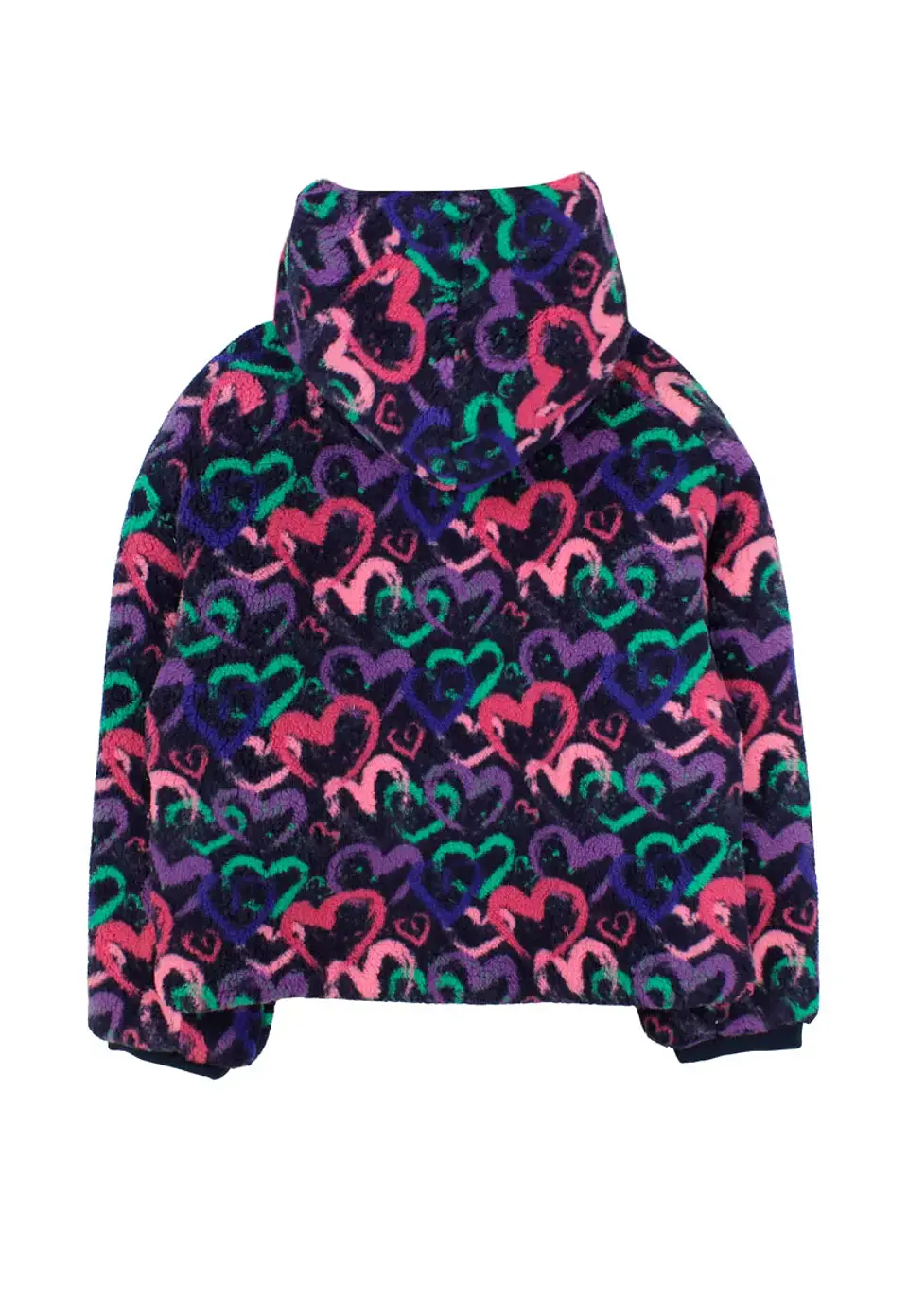 Chaqueta Niña Full Zipper Con Gorro Sherpa Est. Move Ficcus 2520393 Azul 2
