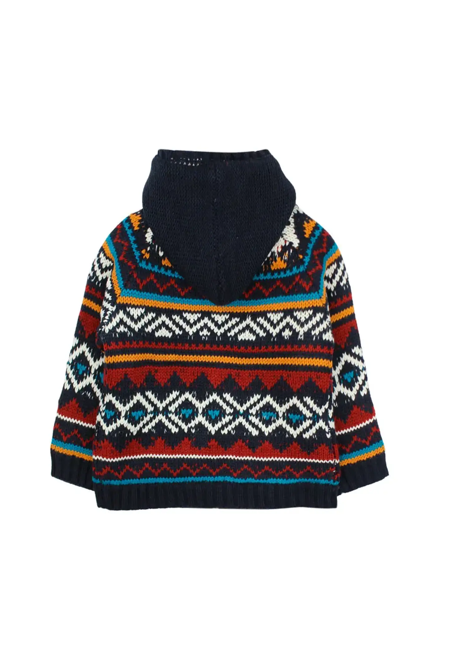 Chaleco Bebe Full Zipper Con Gorro Grecas Foresta Ficcus 2520163 Azul 2