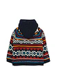 Chaleco Bebe Full Zipper Con Gorro Grecas Foresta Ficcus 2520163 Azul - Miniatura 2