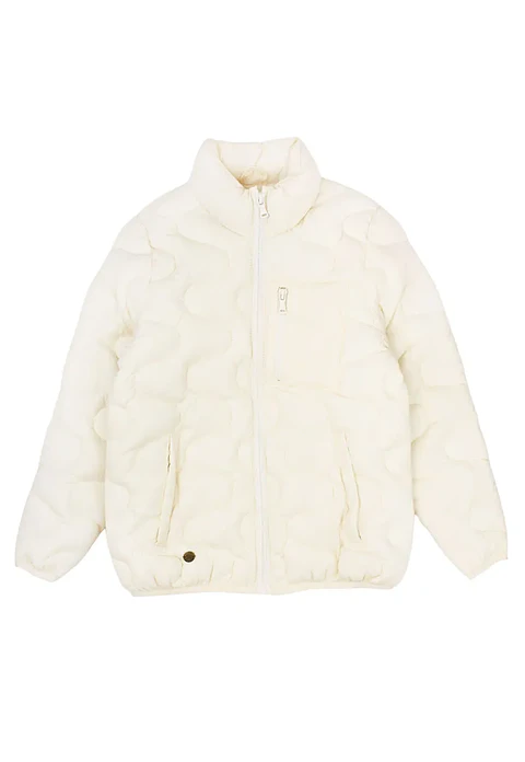 PARKA NIÑA FULL ZIPPER CON GORRO ACOLCHADA FORESTA FICCUS 2520319 CRUDO