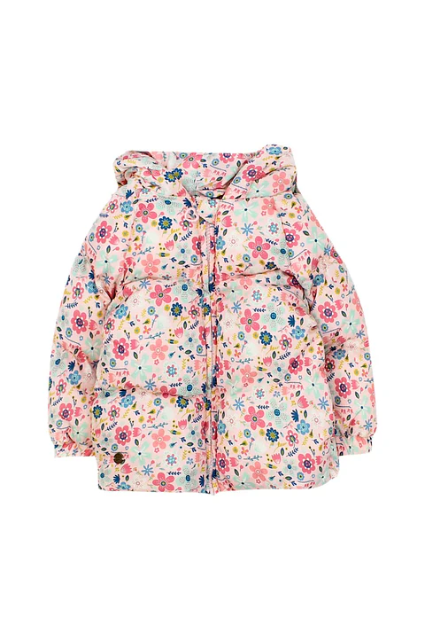 PARKA BEBE FULL ZIPPER CON GORRO EST. FORESTA FICCUS 2520218 MALVA