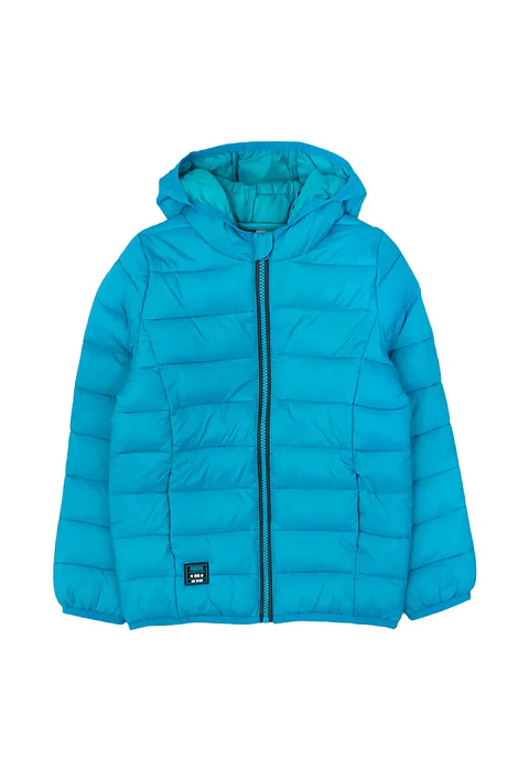PARKA NIÑO FULL ZIPPER CON GORRO ACOLCHADA DAY TO DAY FICCUS 2520761 ESMERALDA