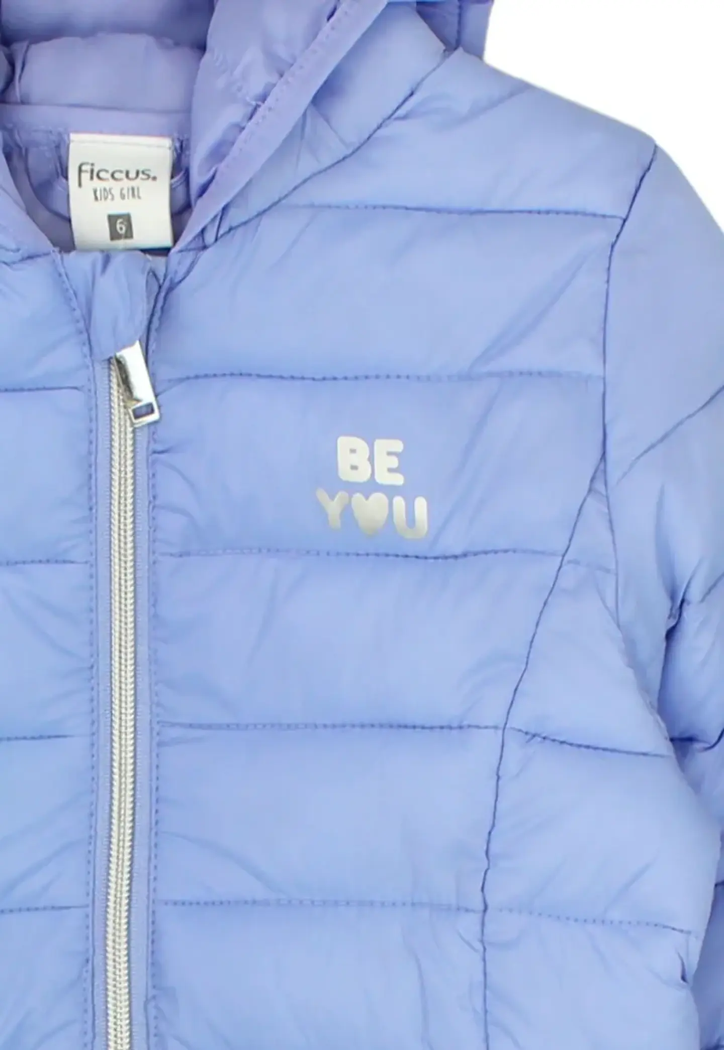 Parka Niña Full Zipper Con Gorro Acolchada Day To Day Ficcus 2520751 Lavanda 3