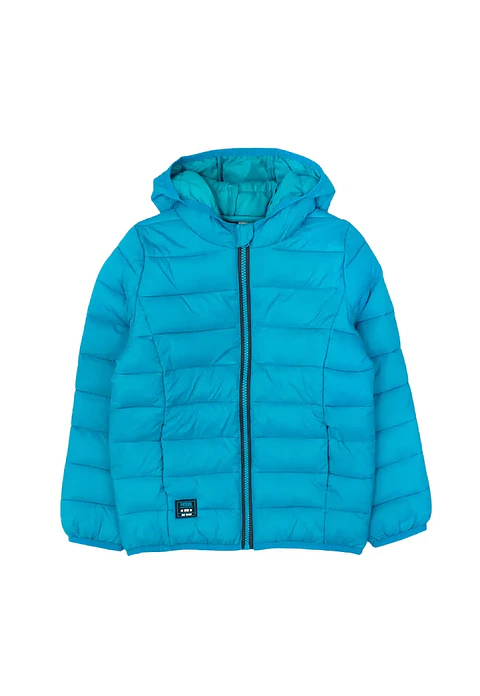 PARKA NIÑO FULL ZIPPER CON GORRO ACOLCHADA DAY TO DAY FICCUS 2520736 ESMERALDA