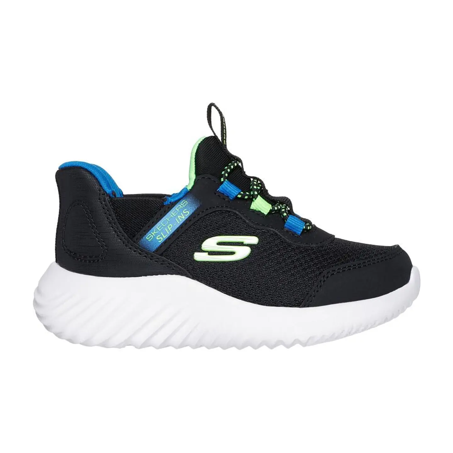 ZAPATILLA SLIPINS NIÑO BOUNDER CASUAL SKECHERS 403822N-BBLM NEGRO-AZUL 3