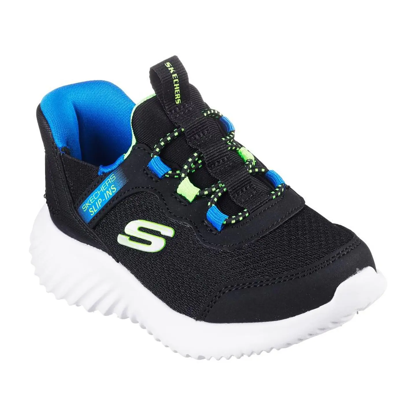 ZAPATILLA SLIPINS NIÑO BOUNDER CASUAL SKECHERS 403822N-BBLM NEGRO-AZUL 1