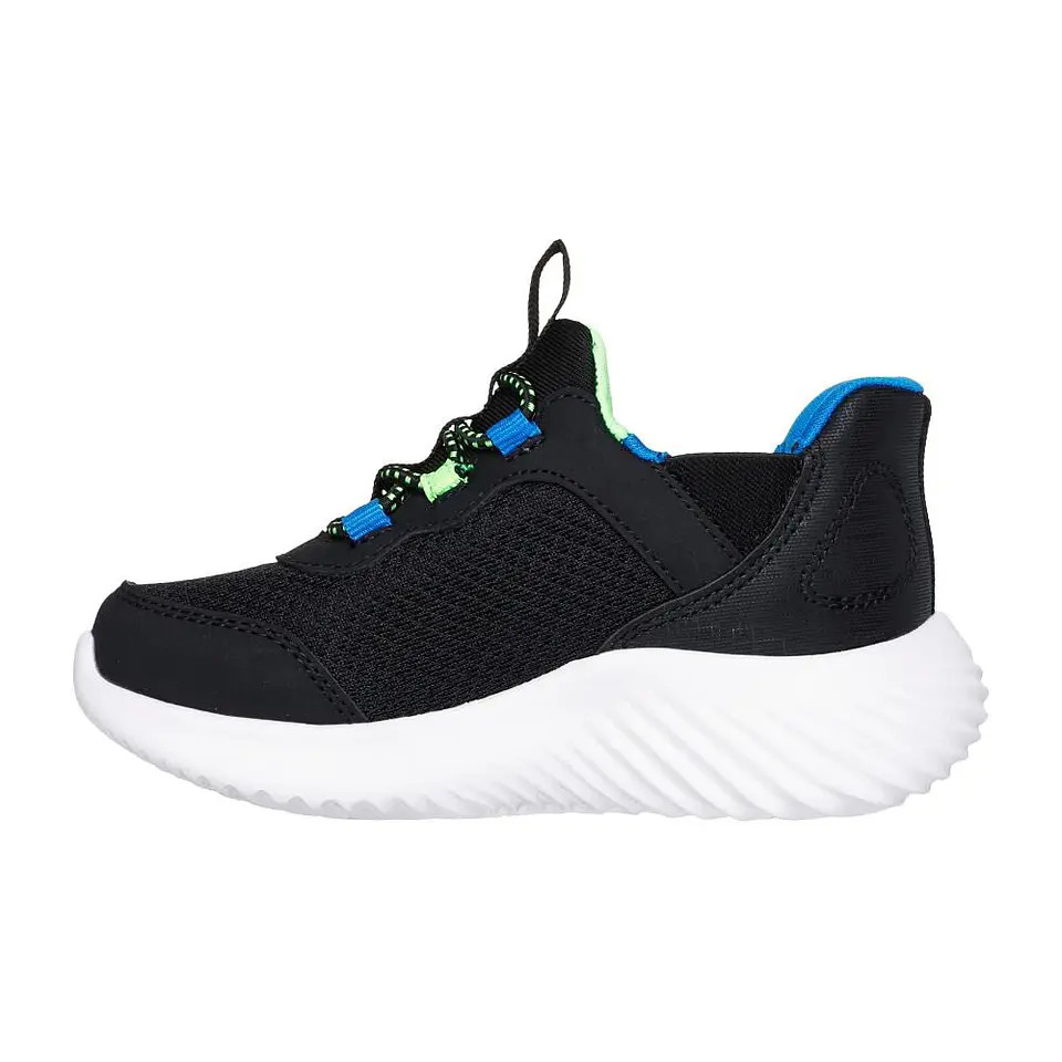 ZAPATILLA SLIPINS NIÑO BOUNDER CASUAL SKECHERS 403822N-BBLM NEGRO-AZUL 2