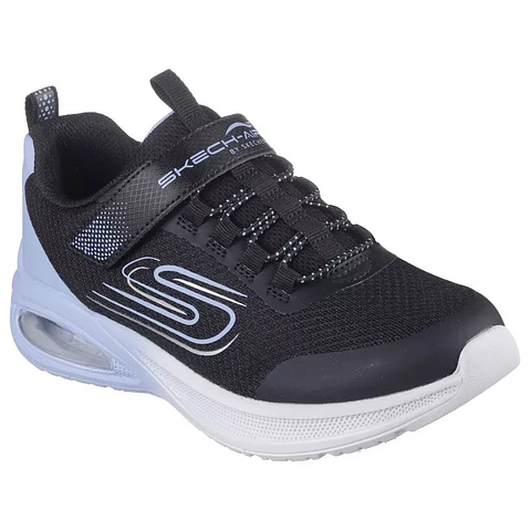 ZAPATILLA NIÑA MICROSPEC MAX ADVANCE CASUAL SKECHERS3595L-BKLV NEGRO