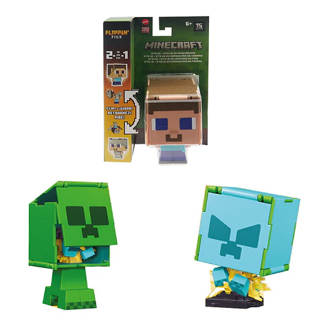 MINECRAFT VANILLA FIGURA DE ACCIÓN FLIPPIN MATTEL HTL43