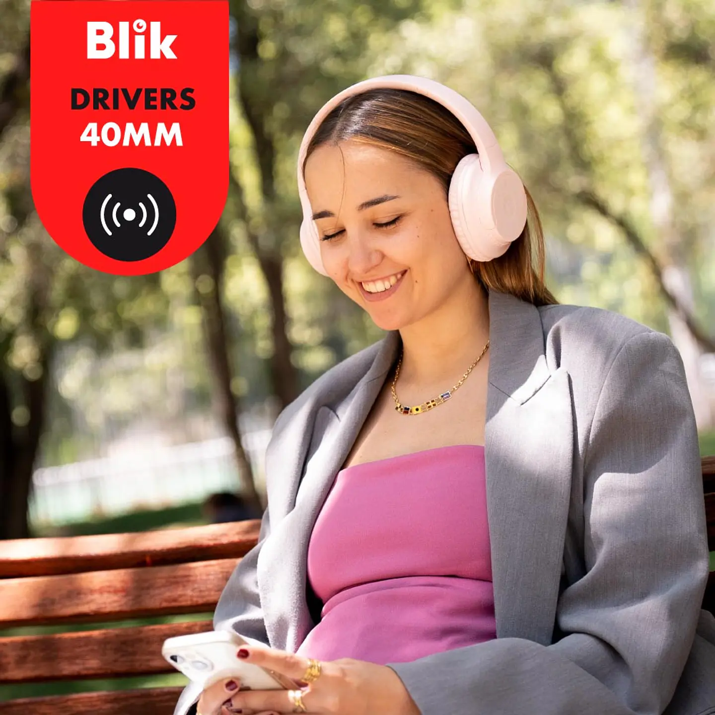 AUDIFONO BT ON ROSA BLIK SOUL250-PK 10