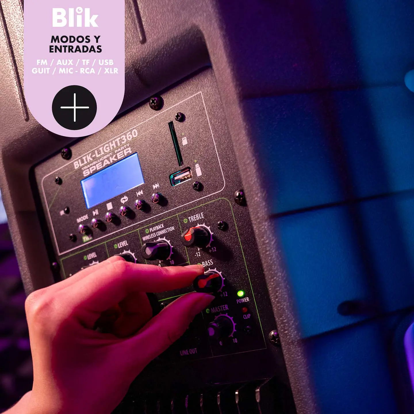 PARLANTE KARAOKE AIO BT BLIK LIGHT360 7