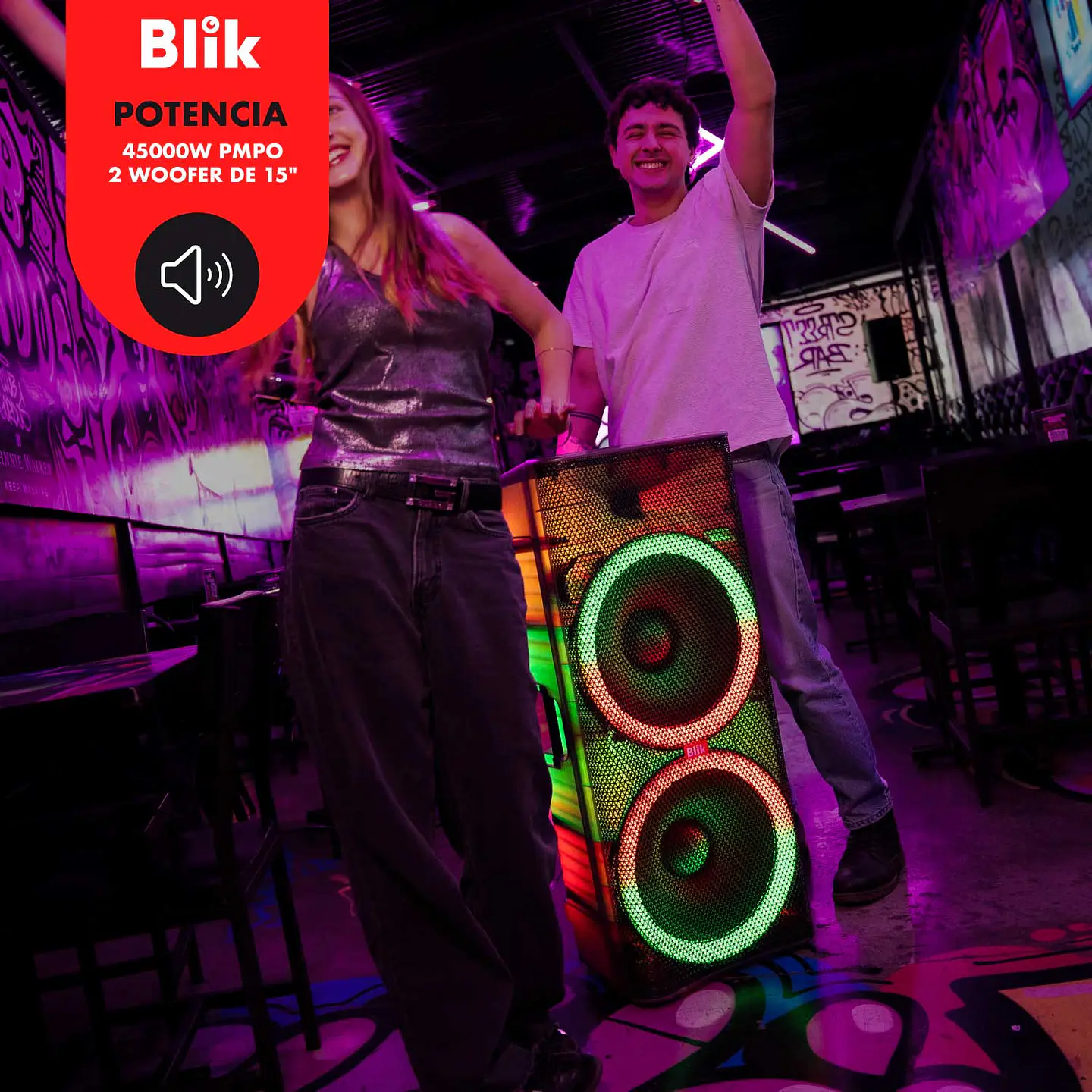 PARLANTE KARAOKE AIO BT BLIK LIGHT360 8