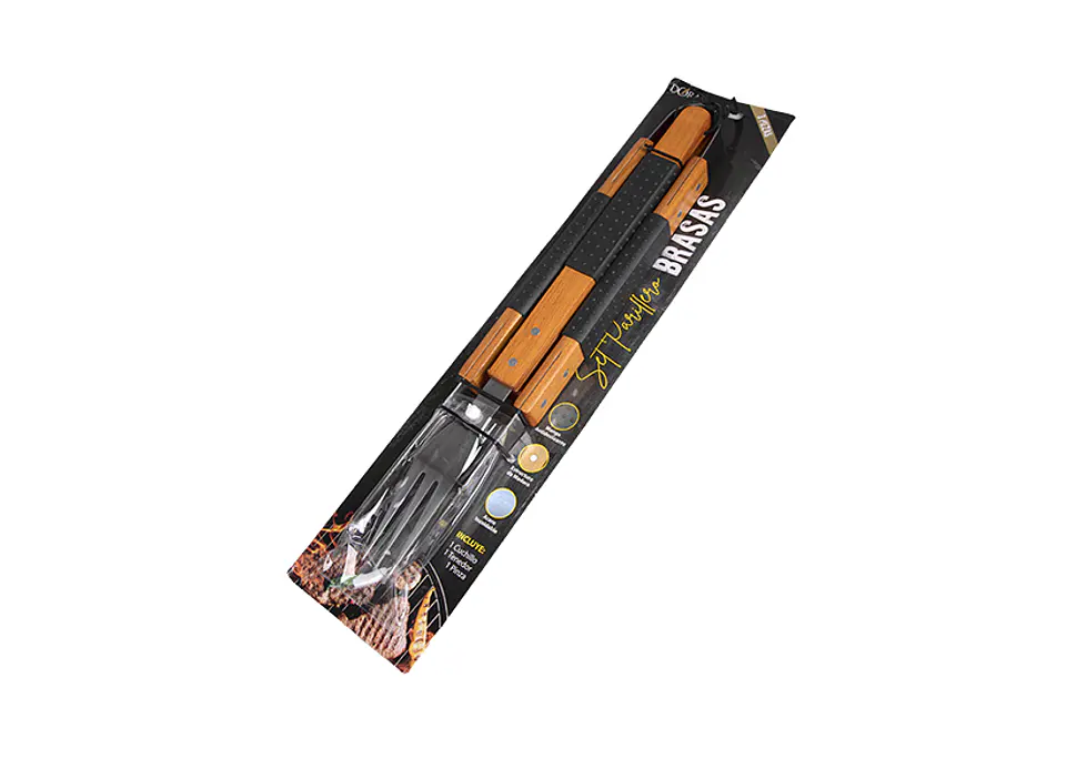 Set Parrillero 3 Piezas Cuchillo+Tenedor+Pinza  3