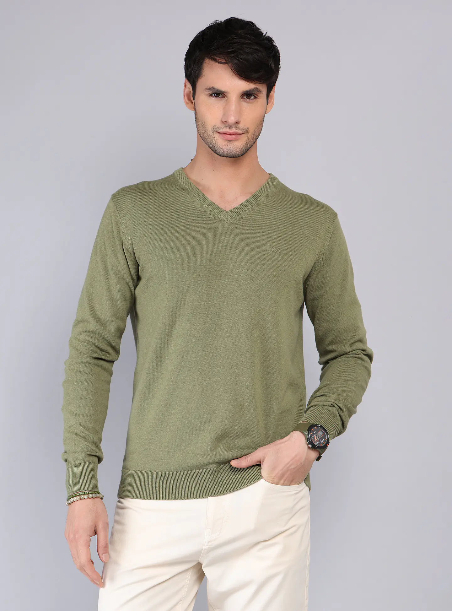 Sweater Arrow Hombre Sw32032Ol Oliva 1