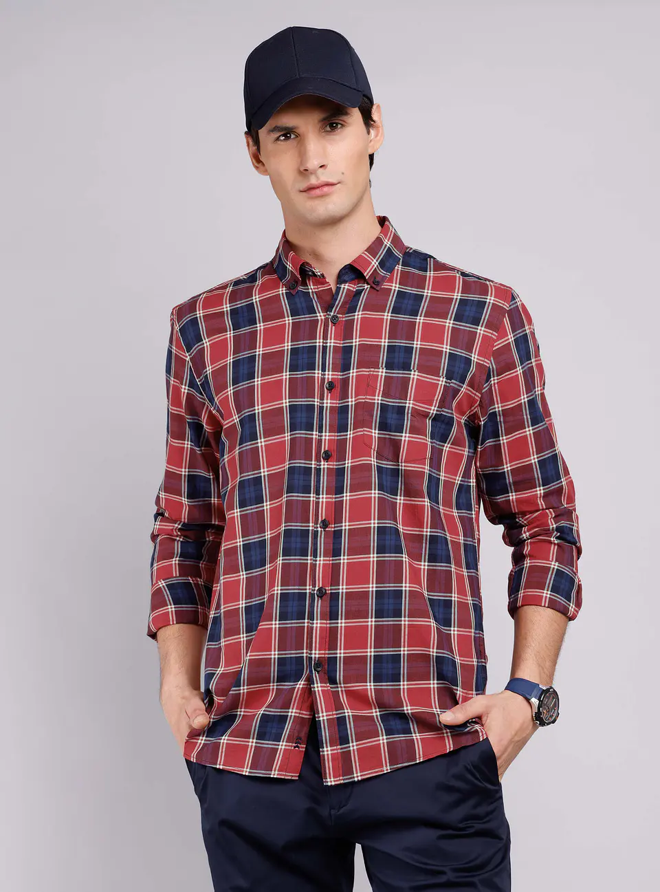 Camisa Arrow Hombre Cm32031Ro Rojo 1