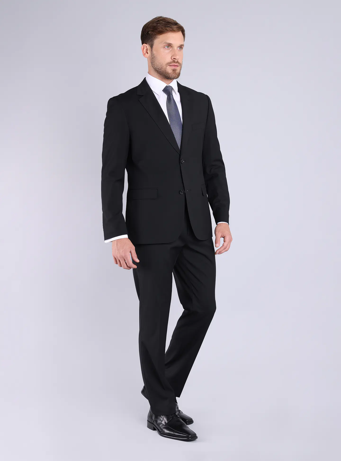 Ambo 2 Botones Slim 4% Spandexvan Heusen Vham260Ne Negro 1