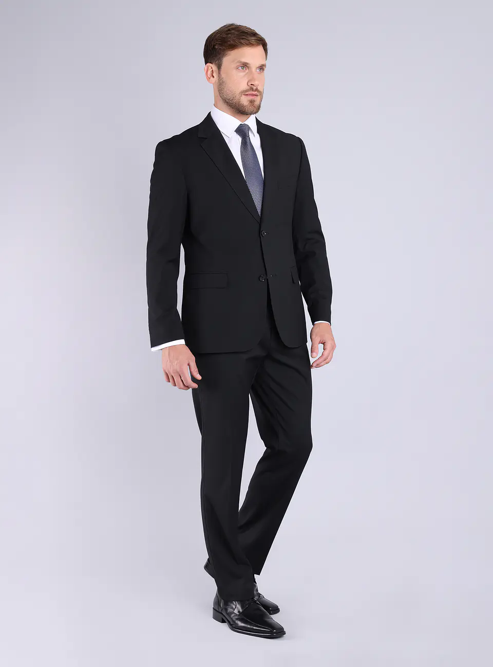 Ambo 2 Botones Slim 4% Spandexvan Heusen Vham260Ne Negro 1