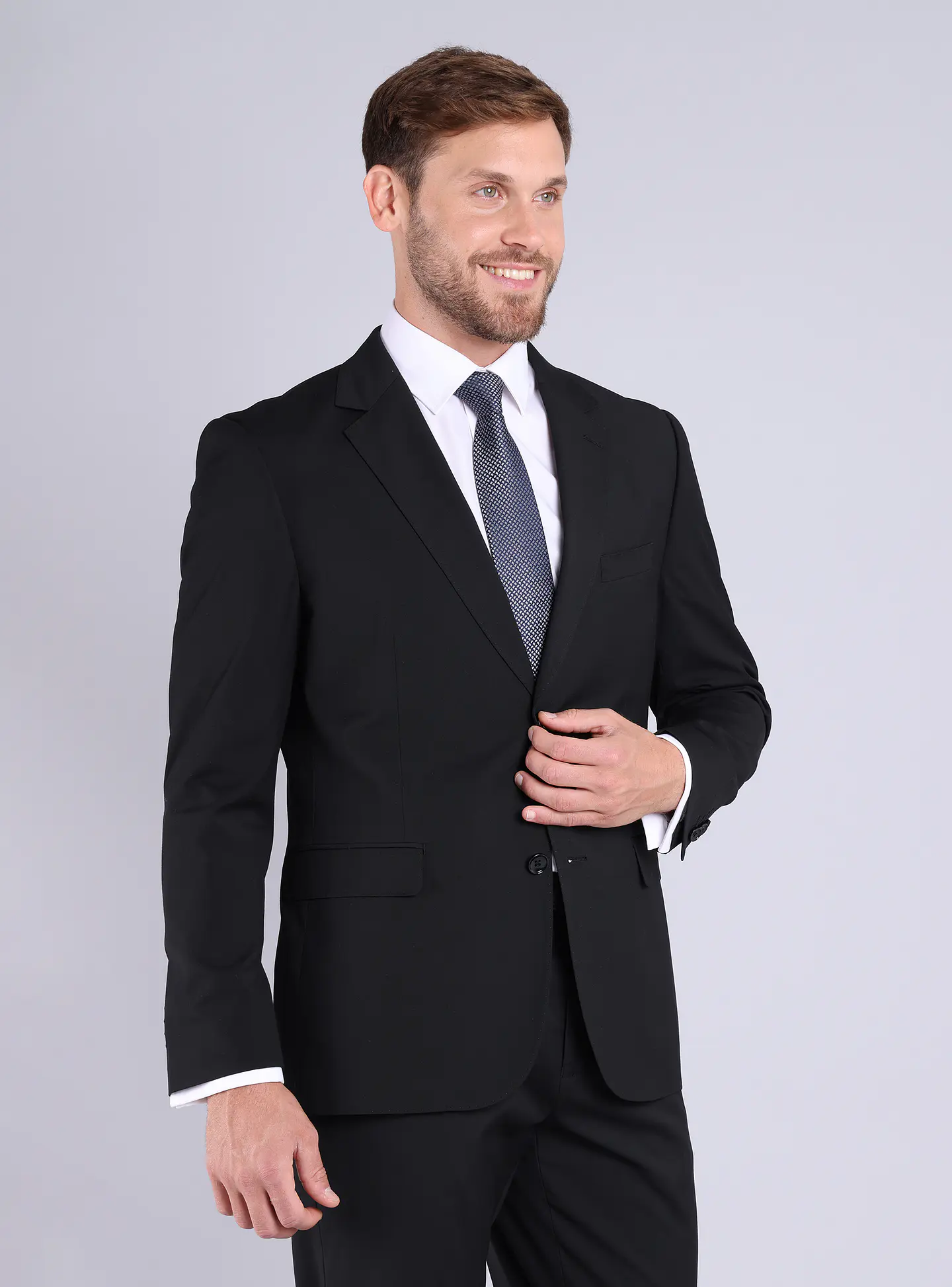 Ambo 2 Botones Slim 4% Spandexvan Heusen Vham260Ne Negro 5