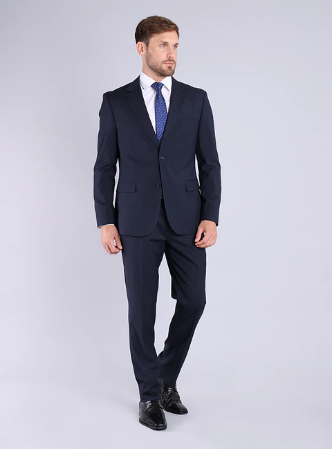 AMBO 2 BOTONES SLIM 4% SPANDEX VAN HEUSEN VHAM261NB AZUL MARINO