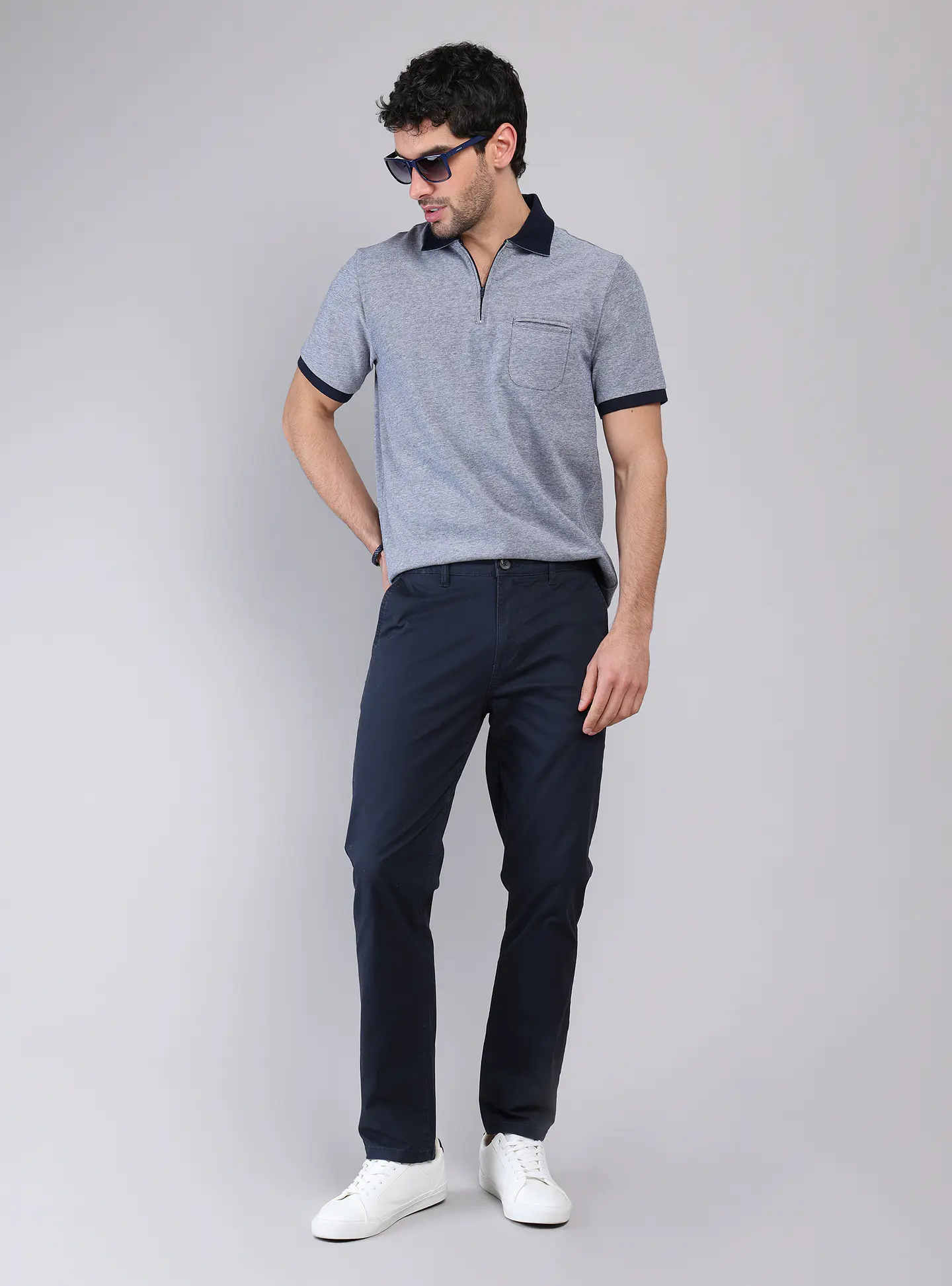 PANTALON CHINO SLIM SPANDEX PIERO BUTTI PBCVB31NB AZUL MARINO 1