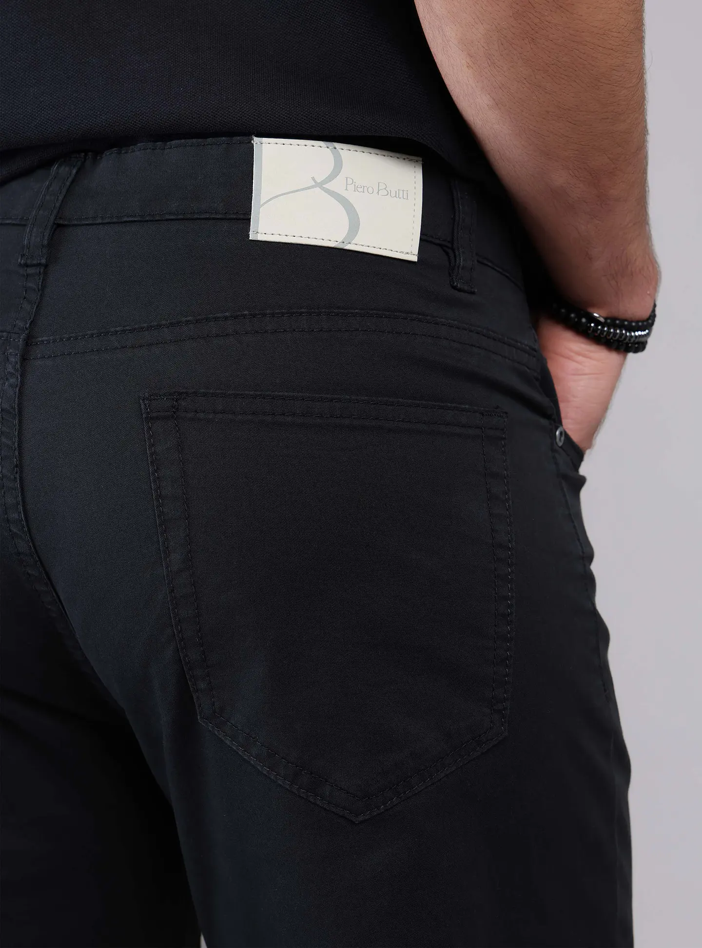 Pantalon Five Pocket Slim Piero Butti Pbcvb30Ne Negro 4