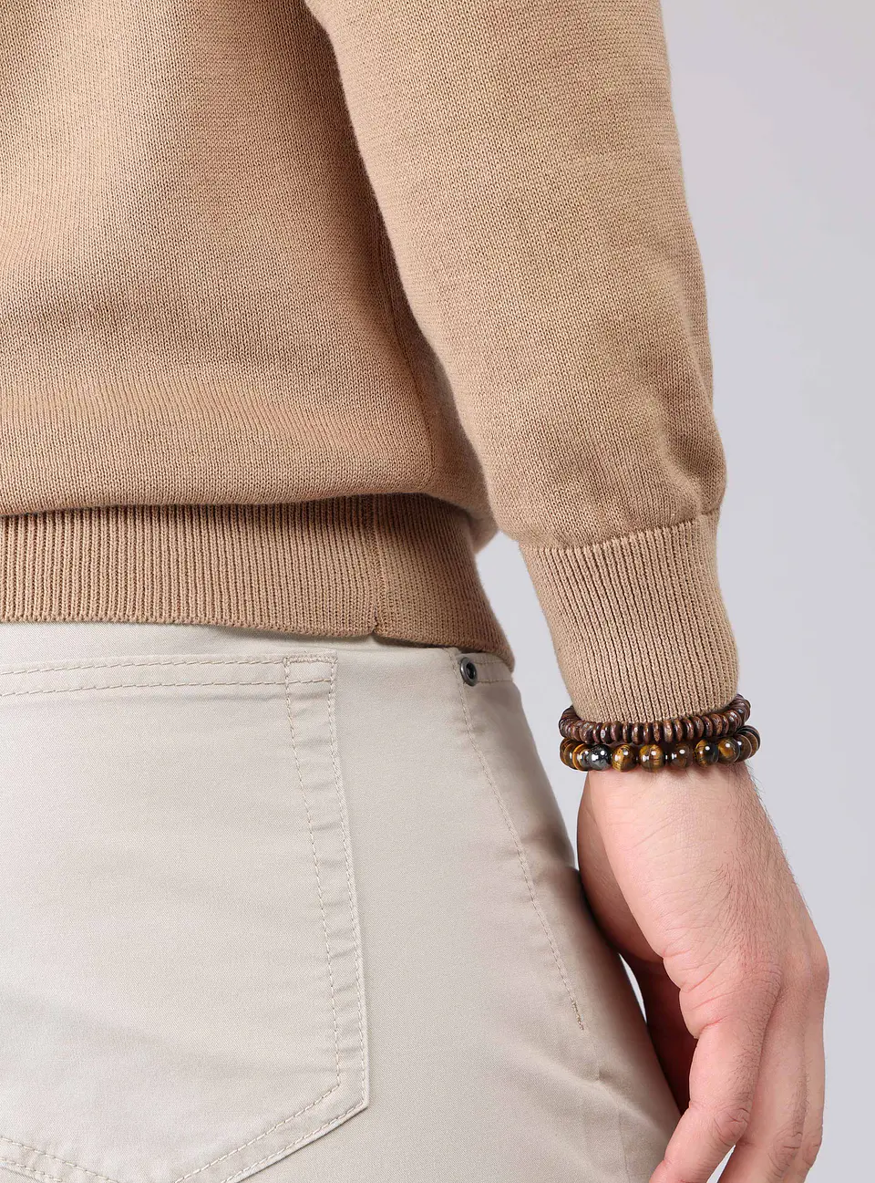 Sweater Cuello V Liso Piero Butti Pbcvi52Ca Cafe 6