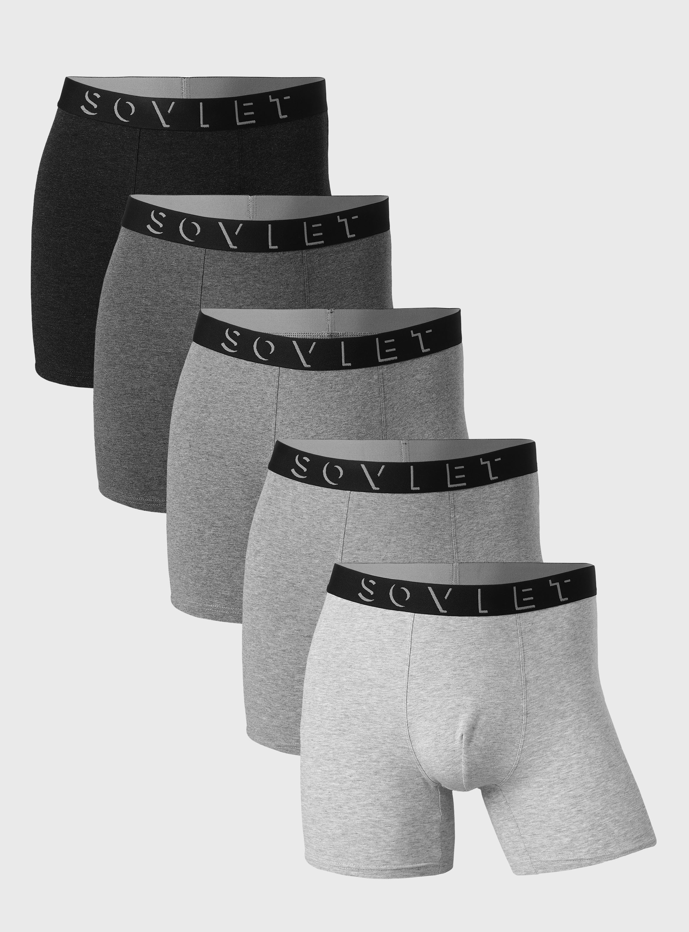Boxer Pack 5 Ll Soviet Bos2402Gr Gris