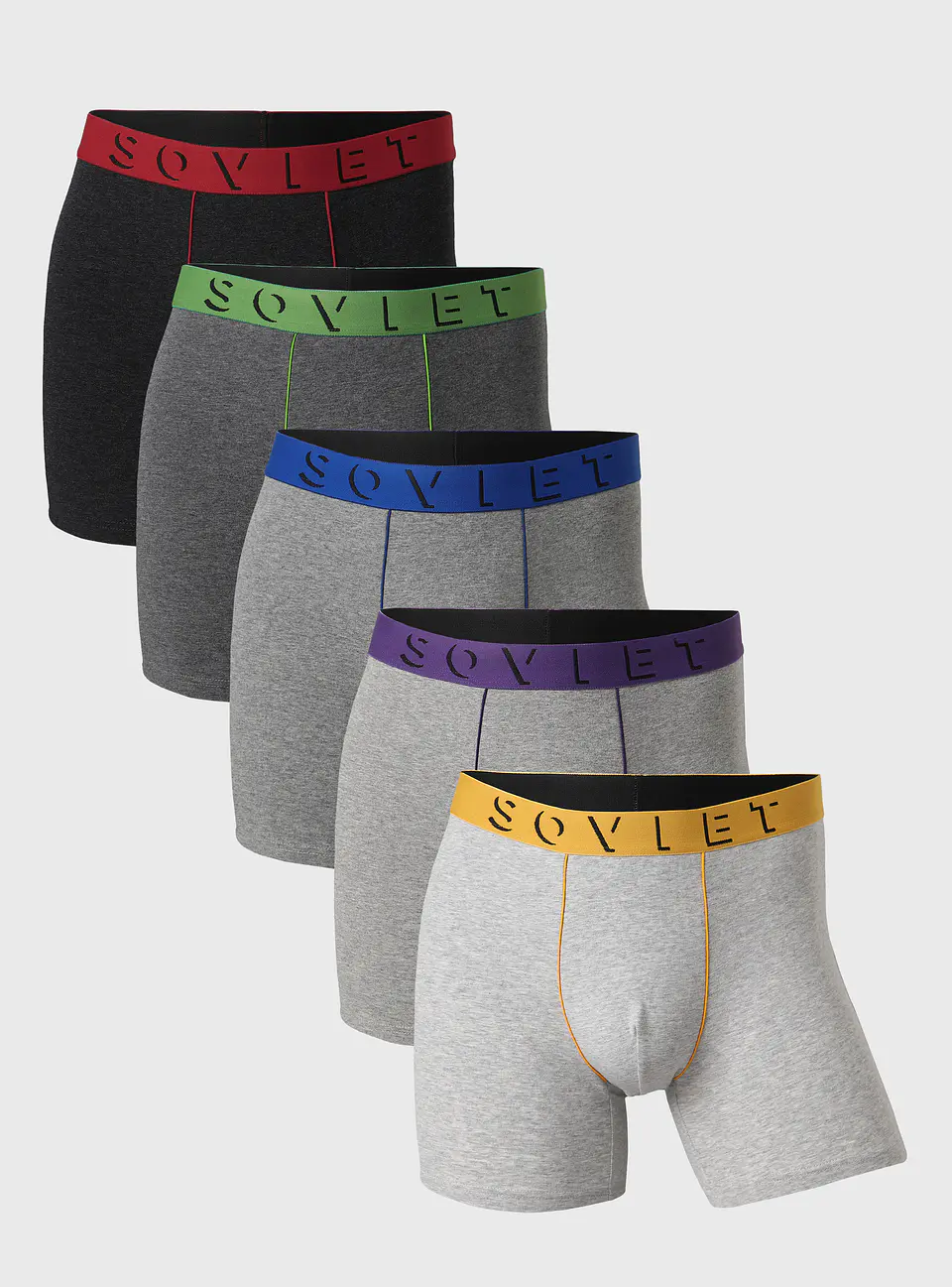 BOXER PACK 5 LL SOVIET BOS2404GR GRIS 1