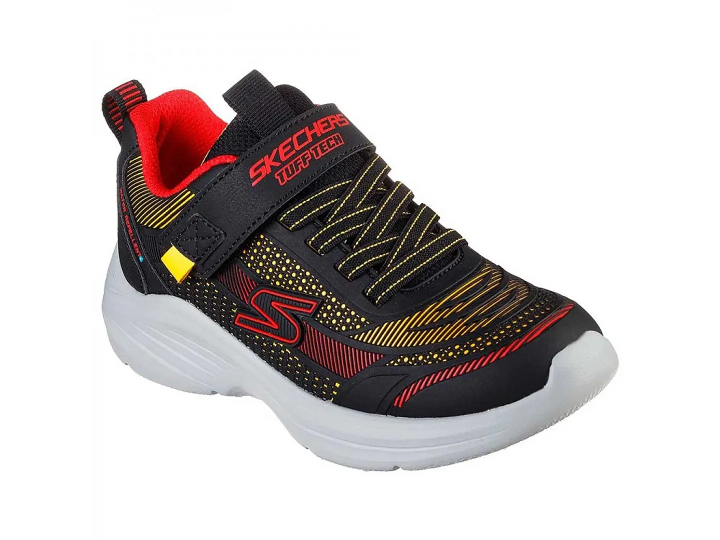 ZAPATILLA NIÑO SKECHERS 403861L-BKRD NEGRO-ROJO 1