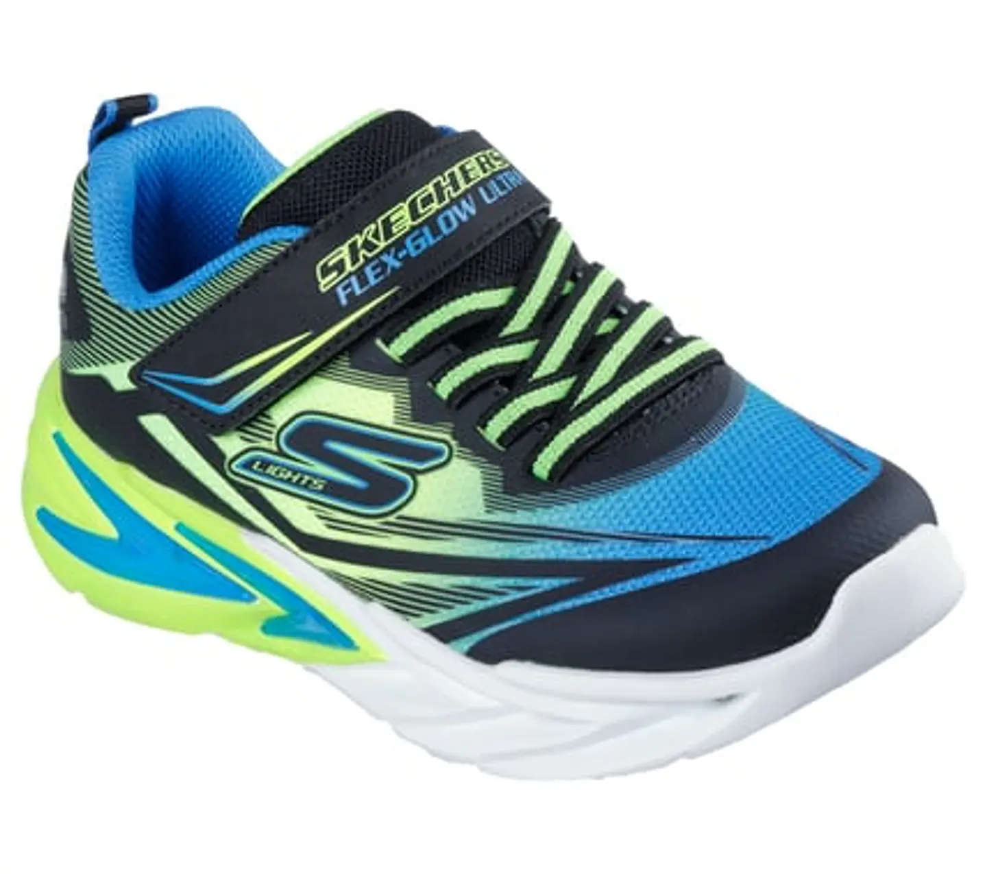 ZAPATILLA NIÑO SKECHERS 400139L-BBLM AZUL-NEGRO 1
