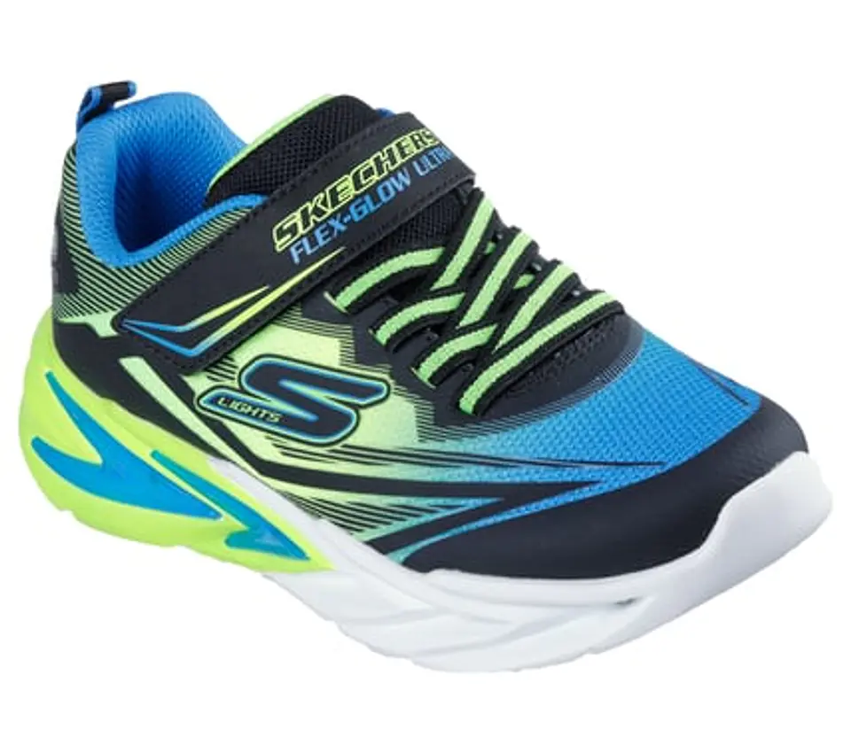 ZAPATILLA NIÑO SKECHERS 400139L-BBLM AZUL-NEGRO 1