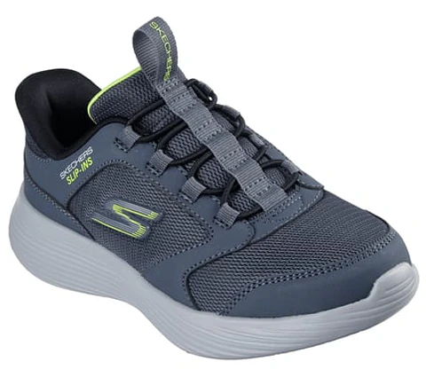ZAPATILLA NIÑO SKECHERS 403899L-CCBK GRIS-NEGRO