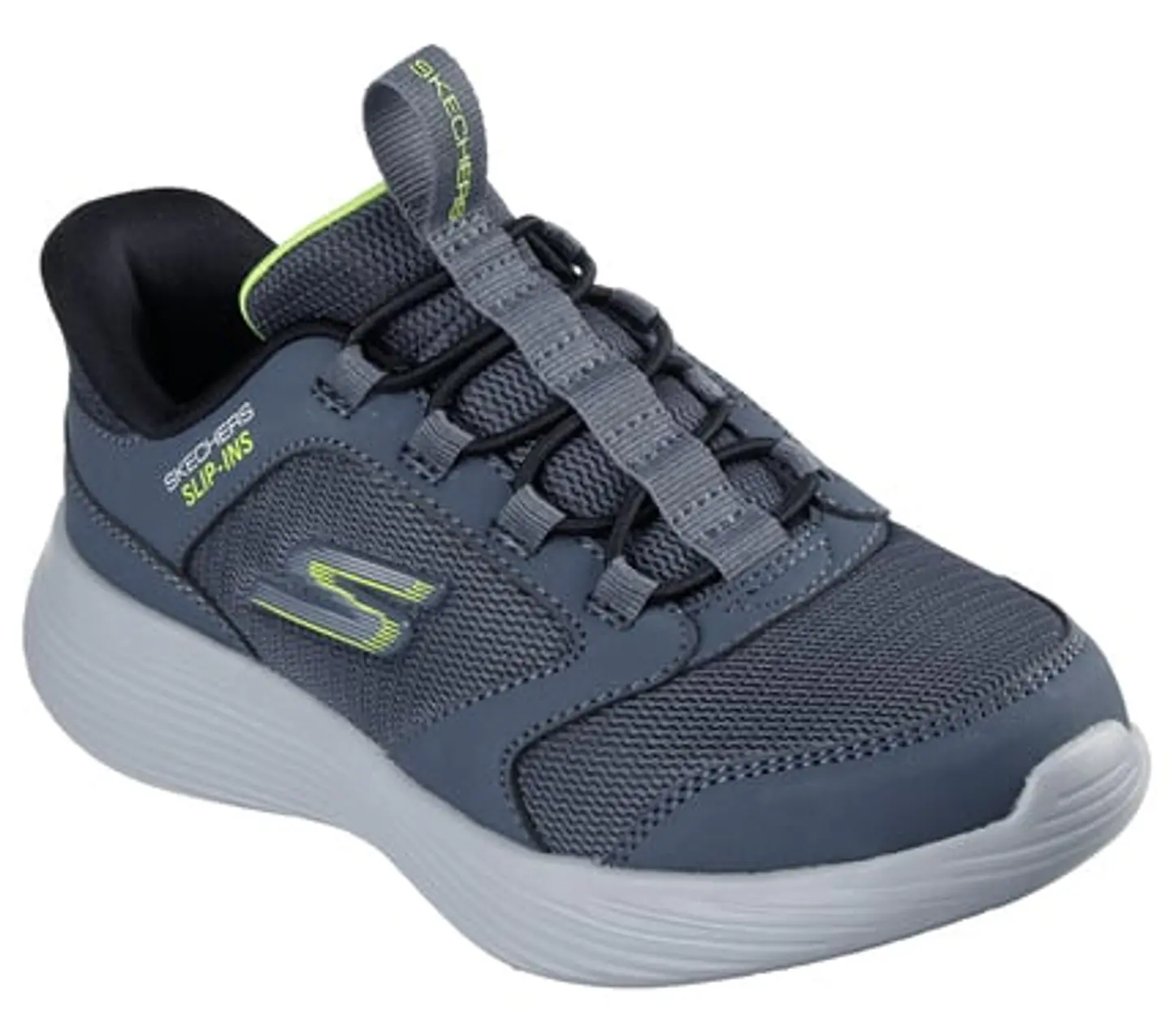 ZAPATILLA NIÑO SKECHERS 403899L-CCBK GRIS-NEGRO 1