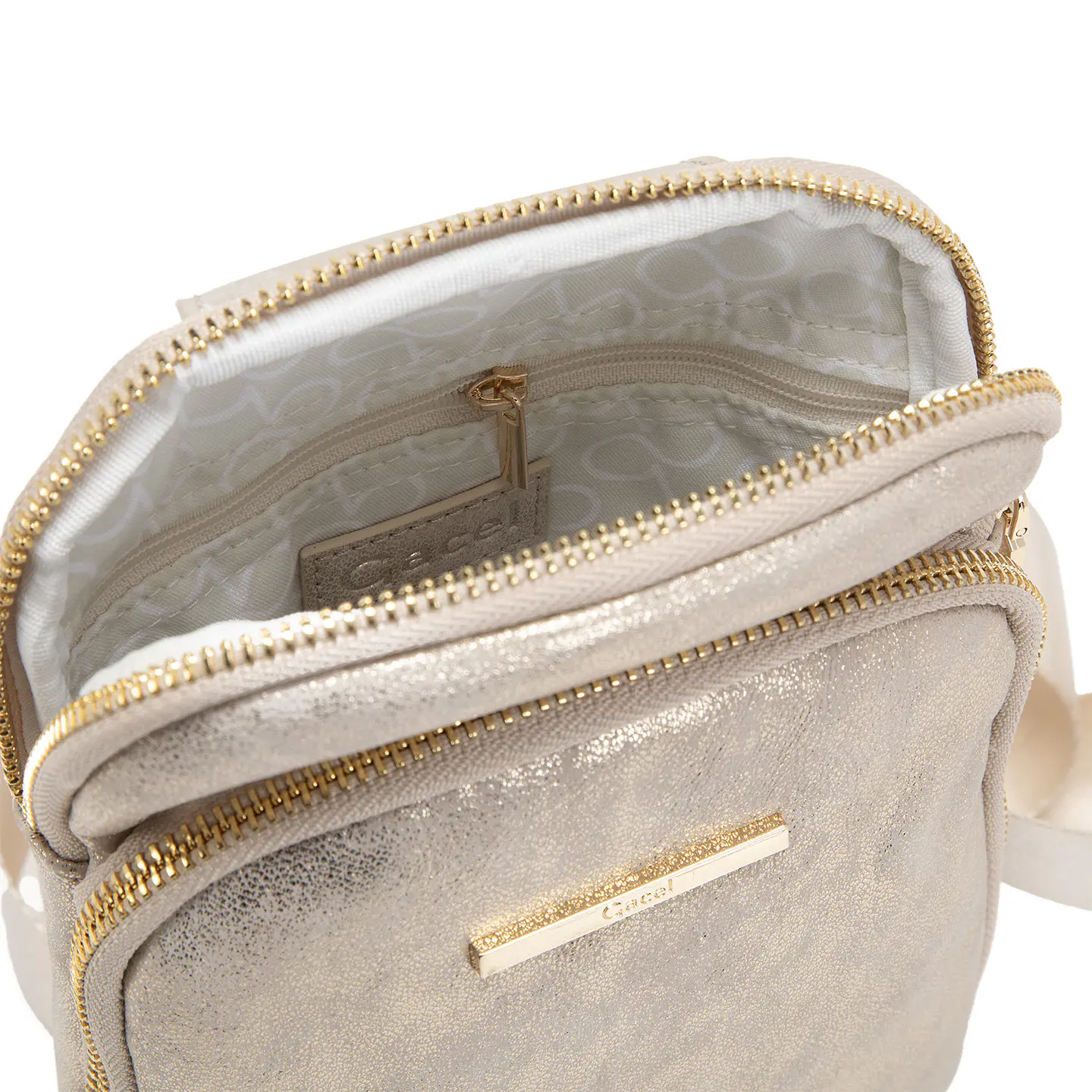 Cartera Mujer Bandolera Pequeña Casual Gacel Car3285 Dorado  3