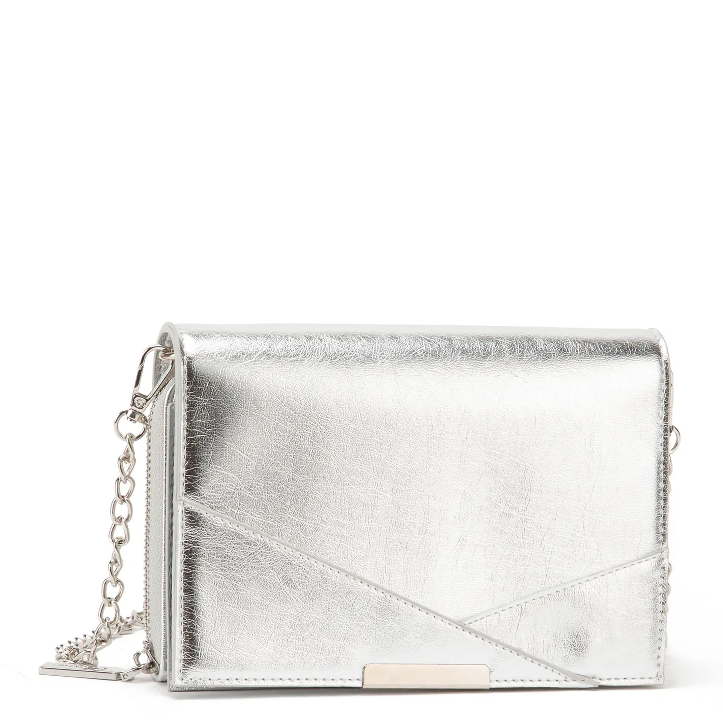 Cartera Mujer Clutch Plateada Aligator Fiesta Gacel Car3365 Plateado  1