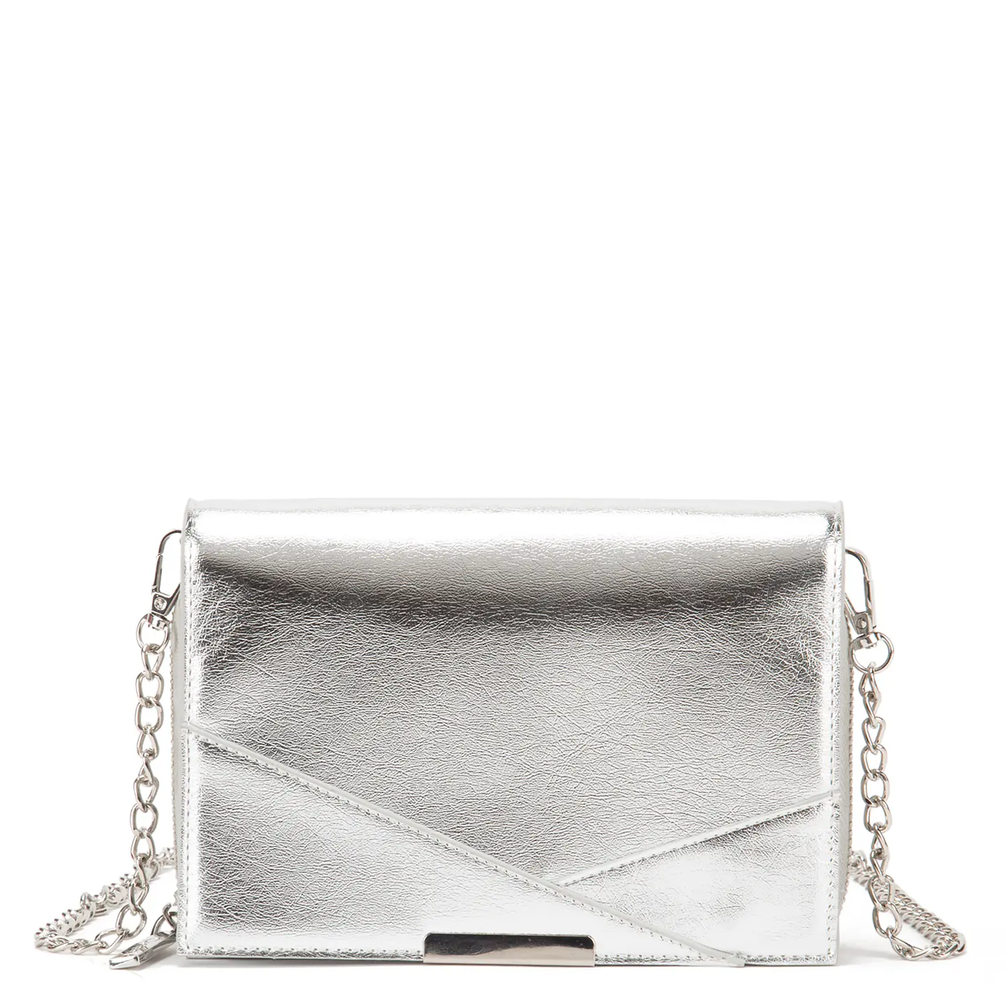 Cartera Mujer Clutch Plateada Aligator Fiesta Gacel Car3365 Plateado  5