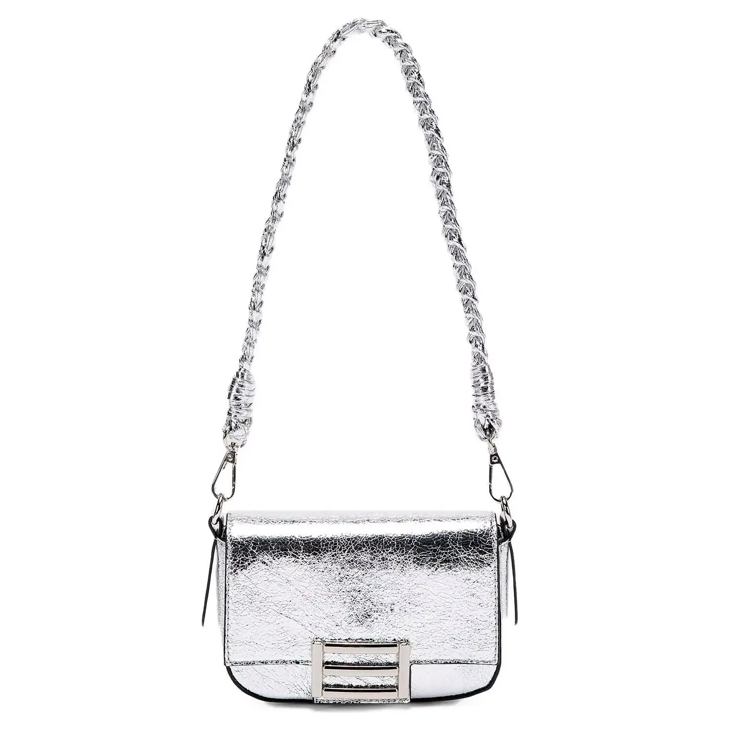 Cartera Mujer Retro C/Tapa Pequeña Gacel Accesorio Car2851 Plata  3