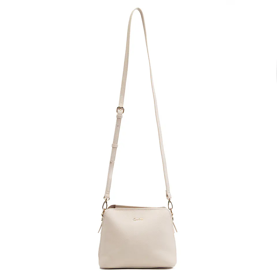 Cartera Mujer Bandolera Grande Vestir Gacel Car3396 Off White  2