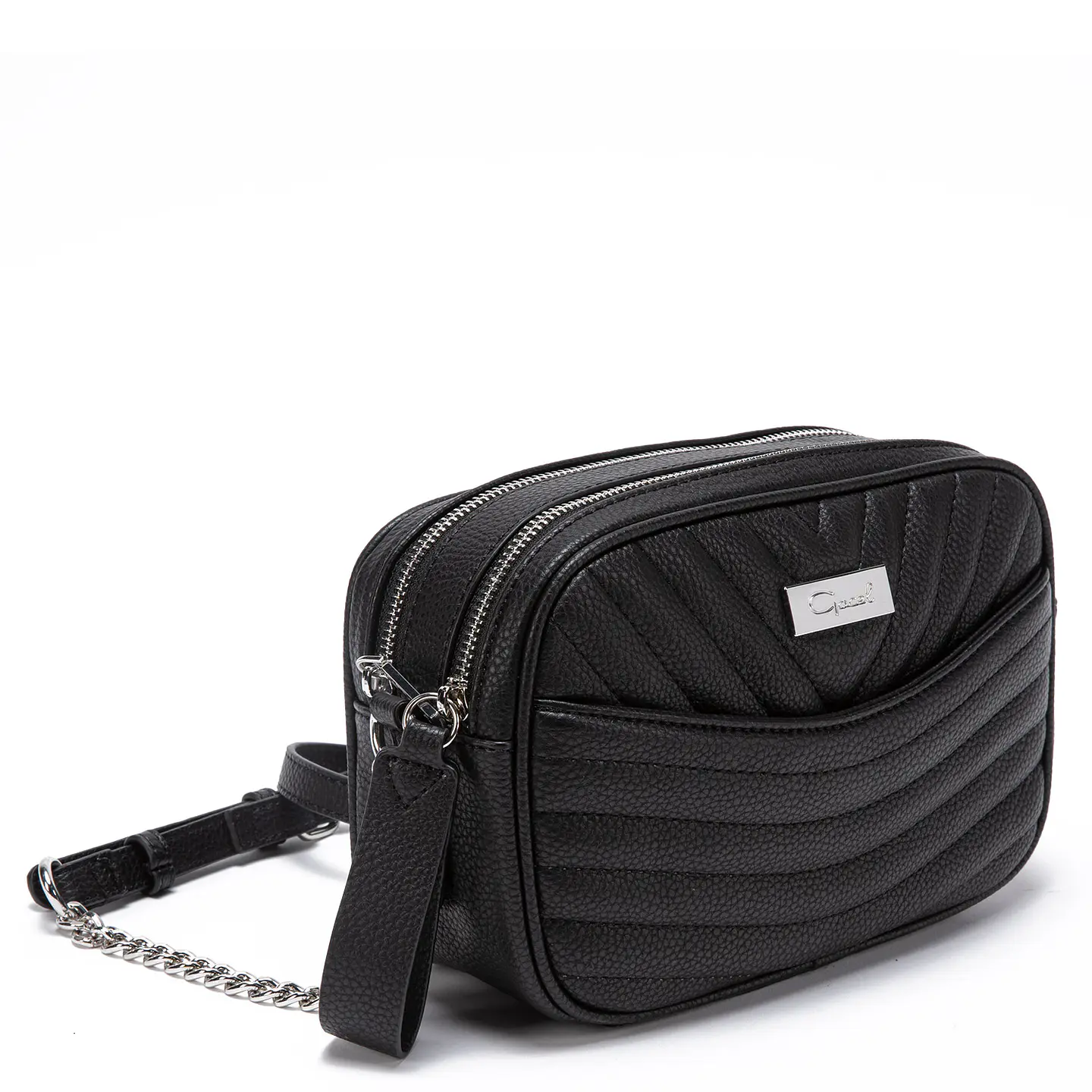 Cartera Mujer Bandolera Grande Graneado Casual Gacel Car2890 Negro  3