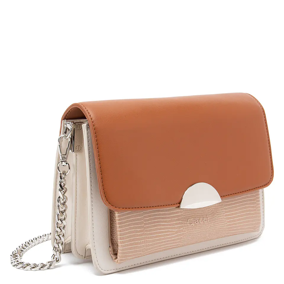 Cartera Mujer Retro C/Tapa Pequeña Vestir Gacel Car3312 Capuccino  3