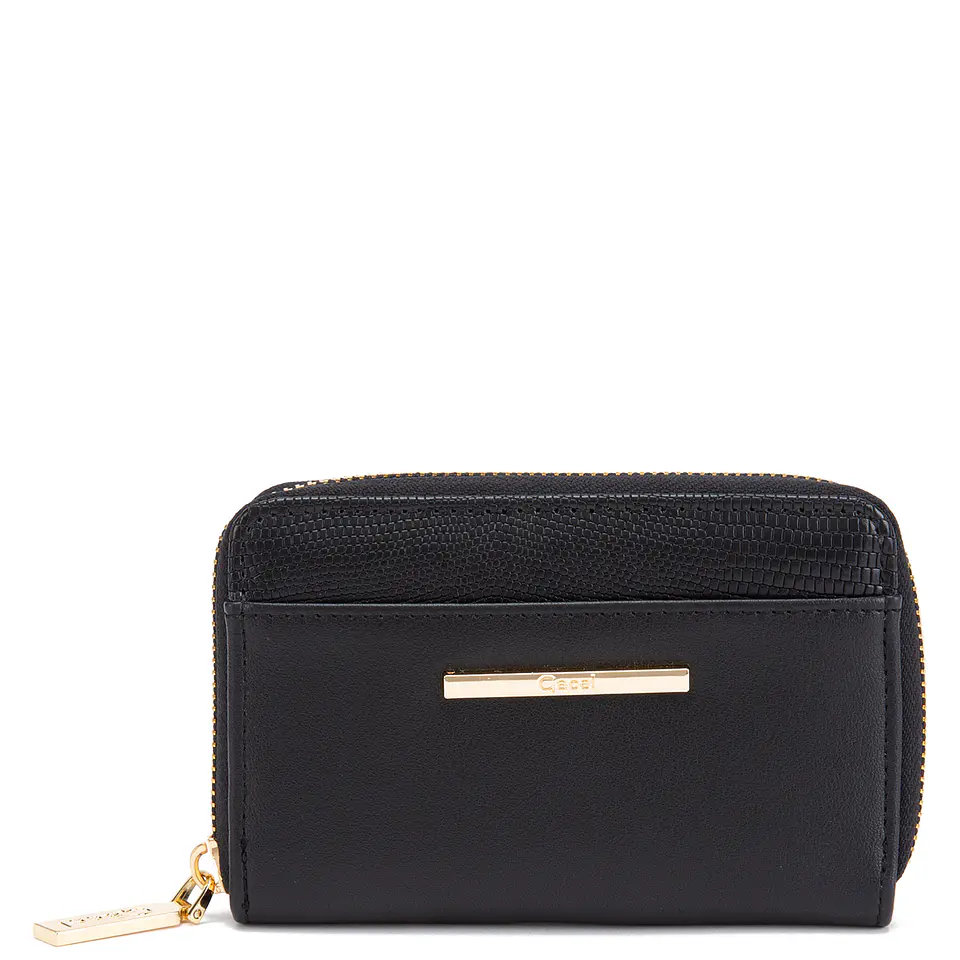 Billetera Mujer Mediana Casual Gacel Bil0432 Negro  1