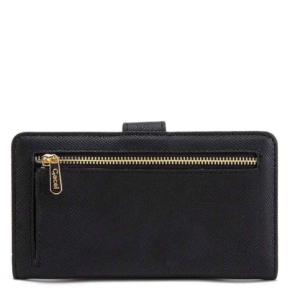 Billetera Mujer Grande Estampado Casual Gacel Bil0424 Negro  4