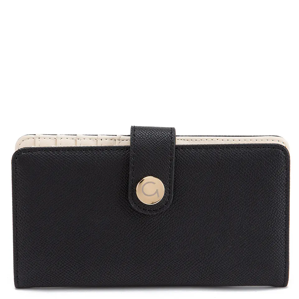 Billetera Mujer Grande Estampado Casual Gacel Bil0424 Negro  1